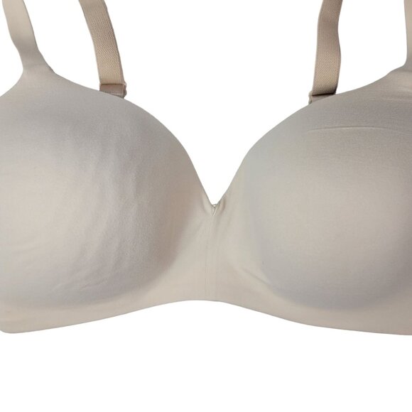 Wacoal Perfect Wire Free Bra Tan Nude 34D Adj Seamless Wireless T Shirt 852189 - Picture 4 of 10